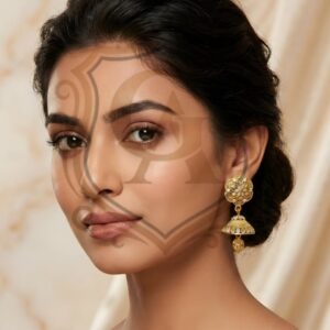 Floral Filigree Gold Drop Earrings