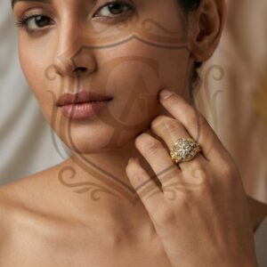 Royal Bloom Filigree Gold Ring