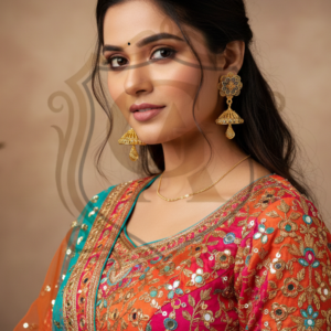 Traditional Floral  Jhumka Earrings