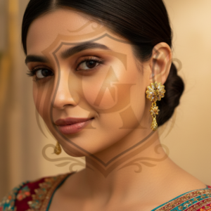 Radiant Blossom Gold Danglers