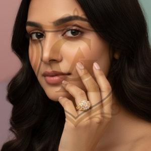 Majestic Floral Heritage Gold Ring